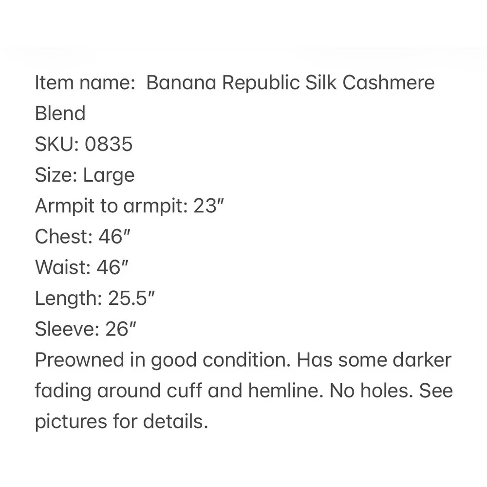 Banana Republic Silk Cashmere Sweater Mens Large Grey Striped Good Crewneck Luxe